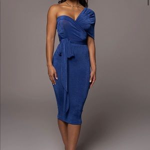 Royal blue multi way wrap dress